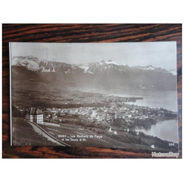CP Suisse Vaud Vevey Rochers de Naye Tours dA 1917