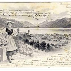 CPA Suisse Vaud Souvenir de l´Exposition VEVEY 1901