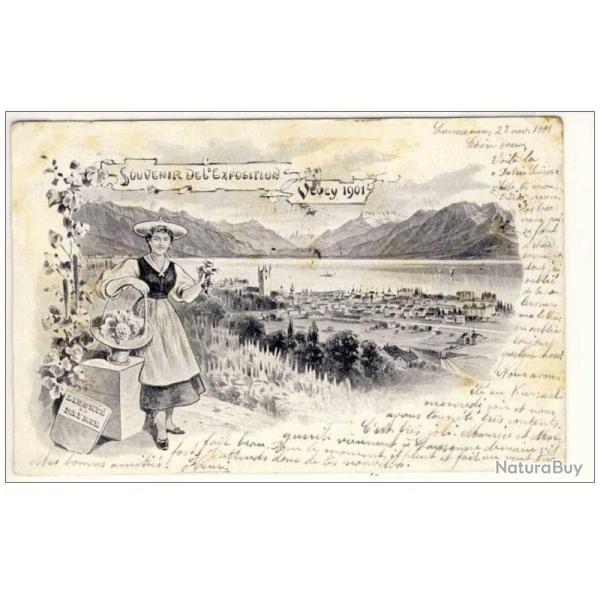 CPA Suisse Vaud Souvenir de lExposition VEVEY 1901