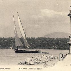 CPA Suisse Genève Port de Genève Voilier bateau