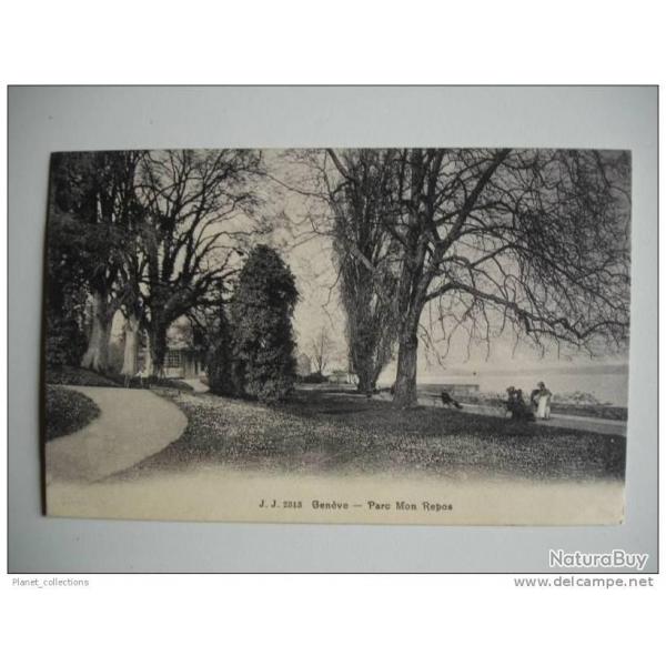 CPA Suisse Genve Parc Mon Repos Bord du Lman 1910