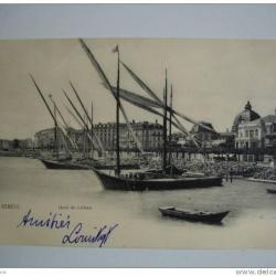 CPA Suisse Genève Quai du Léman Bateau Voilier