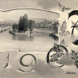CPA Suisse Genève Bonne Année 1907