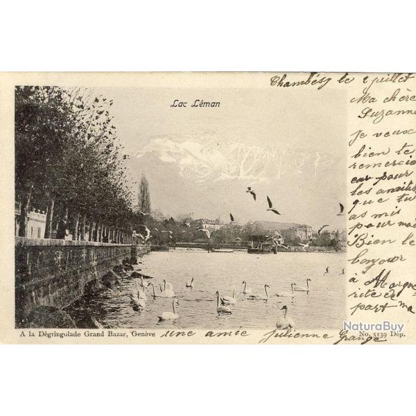 CPA Suisse Genve Lac Lman Grand Bazar 1903