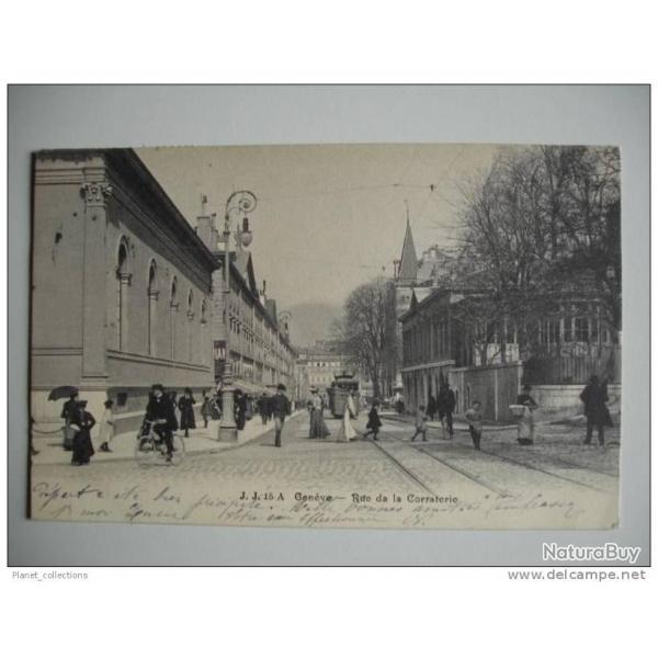 CPA Suisse Genve Rue de la Corraterie 1906