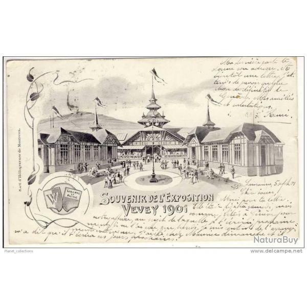 CPA Suisse Vaud Souvenir de lExposition VEVEY 1901
