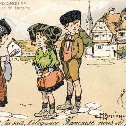 CPA illustrée MARECHAUX C. Enfants ALSACE