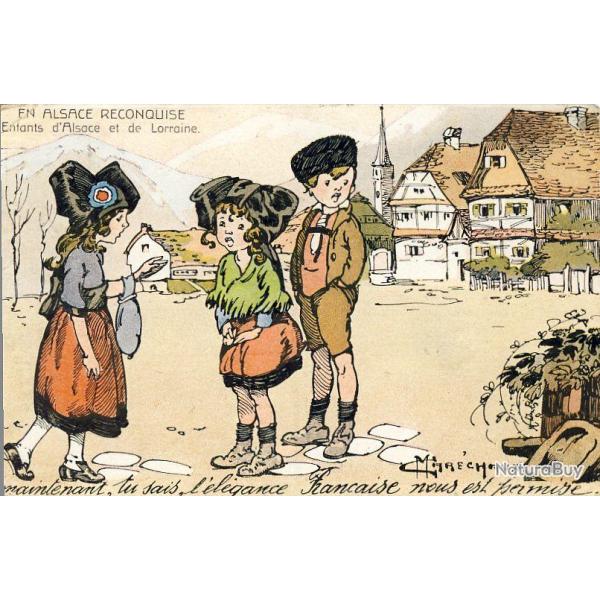 CPA illustre MARECHAUX C. Enfants ALSACE