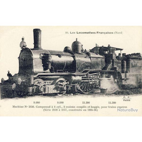 CPA Trains Les Locomotives Franaises du Nord N80