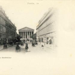 CPA 75 PARIS - Rue Royale La Madeleine fiacre chevaux