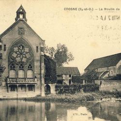 CPA 78 YVELINES Crosnes Le Moulin de Senslis Cachet