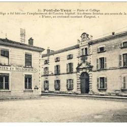 CPA 01 AIN PONT DE VAUX Poste et Collège