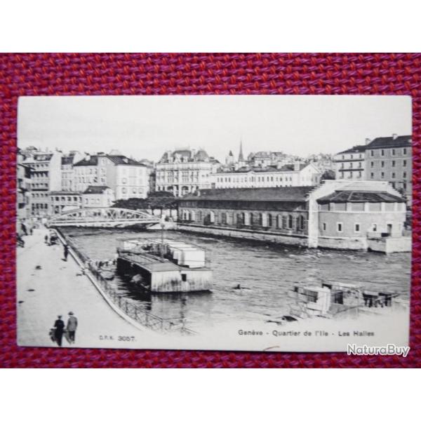CPA Suisse Genve Quartier de l'Ile - Les Halles