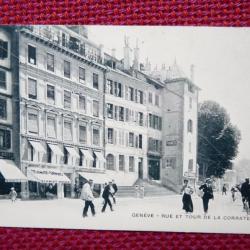 CPA Suisse Genève Rue et Tour de la Corraterie