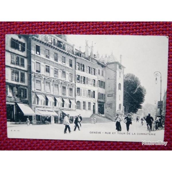 CPA Suisse Genve Rue et Tour de la Corraterie