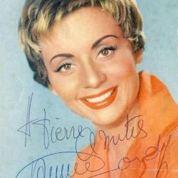 CP Autographe Artiste Chanteuse Annie Cordy dédicace