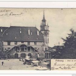 CPA Suisse Fribourg Hôtel de ville Marché