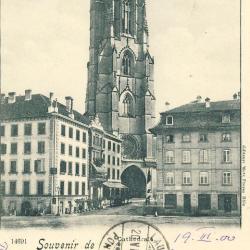 CPA Suisse Fribourg Souvenir Fribourg Cathédrale 1900