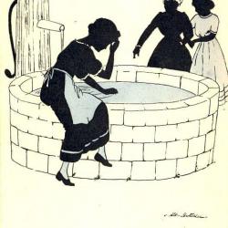 CPA illustrée Frau Holle Dame Holle Conte frères Grimm