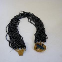 Collier verre irisé bijoux Art nouveau