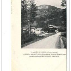 CPA 74 VERCHAIX-MORILLON Pension MOREL animé
