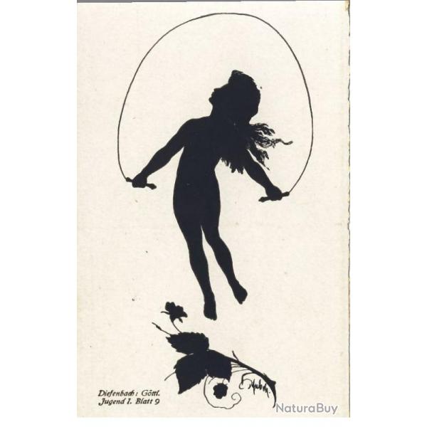 CPA illustre DIEFENBACH Petite fille corde  sauter