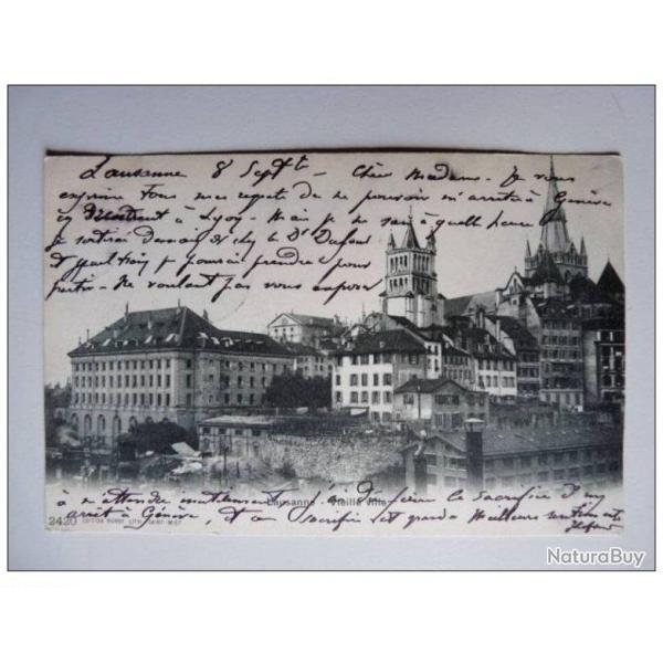 CPA SUISSE Vaud Lausanne Vieille Ville 1904