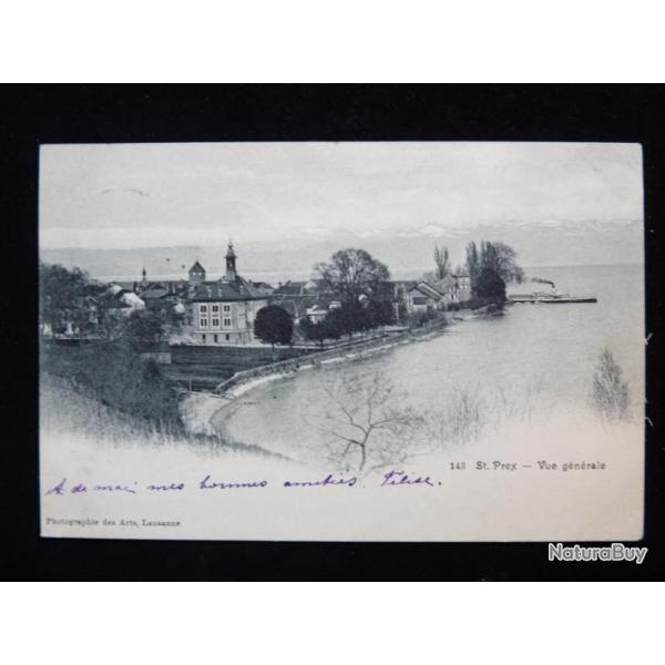 CPA Suisse Vaud St Prex Vue Gnrale 1908