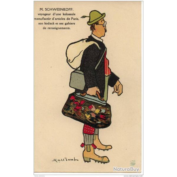 CPA illustre Massboeuf - Caricature militaire Guerre