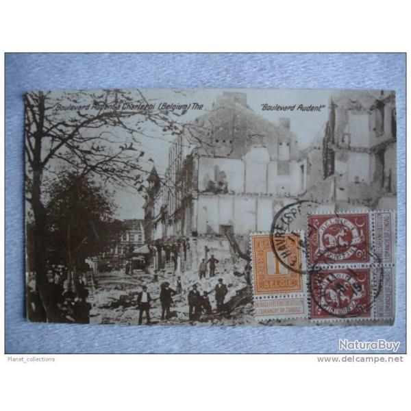CPA Belgique Boulevard Audent  Charleroi 1915