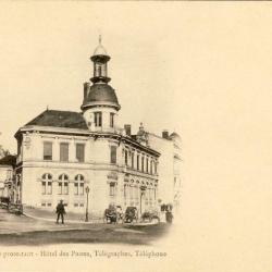 CPA 01 AIN - BOURG - Temple protestant, Hôtel Postes