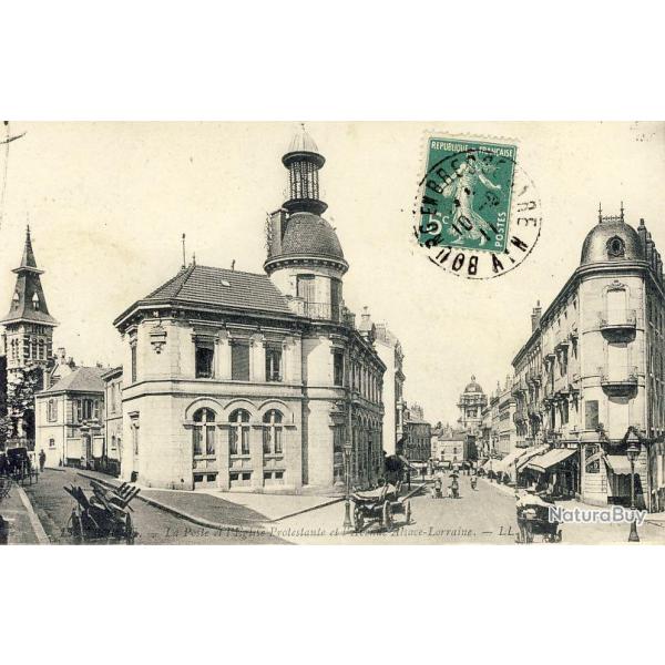 CPA 01 AIN - BOURG - La Poste glise protestante