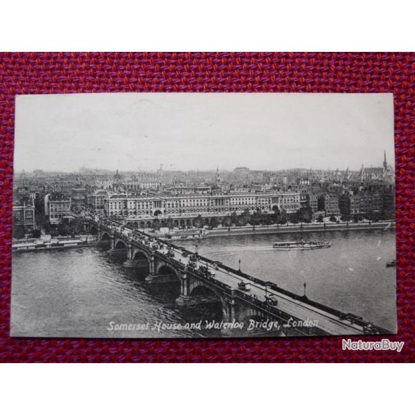 CPA Royaume-Uni London Somerset house and Waterloo Bridge
