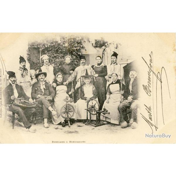 CPA 01 AIN - Bressans et Bressanes Folklore Costumes