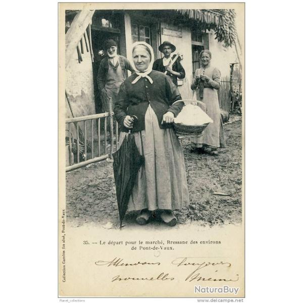 CPA 01 AIN - Pont de Vaux Le dpart pour le march