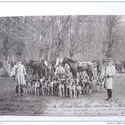CPA 14 CALVADOS chasse à courre forêt Dreux 1903