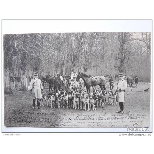 CPA 14 CALVADOS chasse  courre fort Dreux 1903