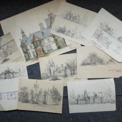 Dessins originaux Château MEZERY Pückler