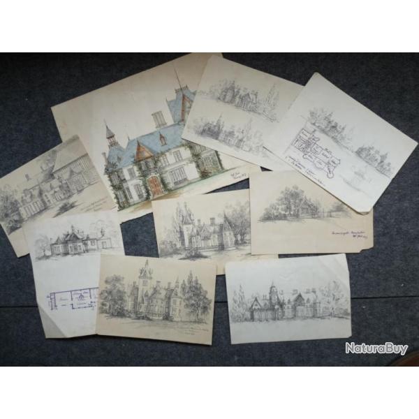 Dessins originaux Chteau MEZERY Pckler