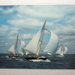 Grande photographie course Voiliers signée ? Mer bateau