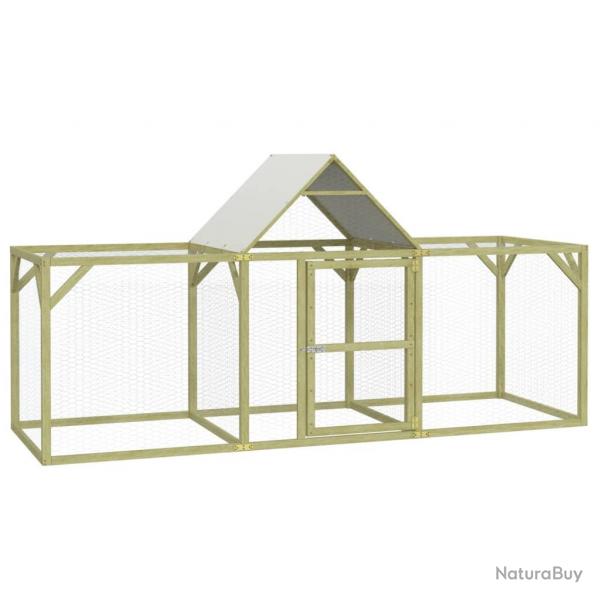Poulailler enclos cage poules 300 x 100 x 150 cm bois de pin massif imprgn marron 02_0043924