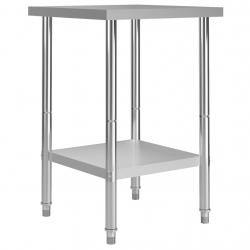 Table de travail de cuisine professionnelle 60 x 60 x 85 cm acier inoxydable 02_0045405