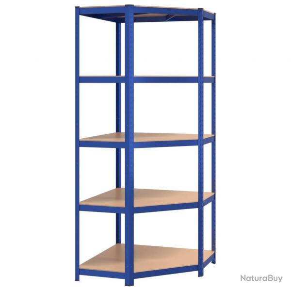 tagre d'angle  5 niveaux acier et bois d'ingnierie bleu 02_0045683