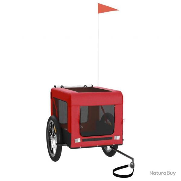 Remorque chariot transport de vlo pour animaux de compagnie rouge 02_0044364