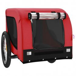 Remorque chariot transport de vélo pour animaux de compagnie rouge 02_0044373