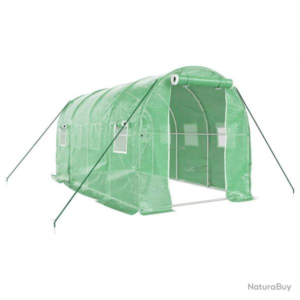 Serre tente abri plante fleur lgumes avec cadre en acier 8 m 4 x 2 x 2 m vert 02_0044631