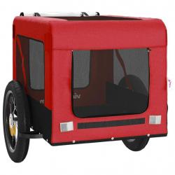 Remorque chariot transport de vélo pour animaux de compagnie rouge 02_0044366