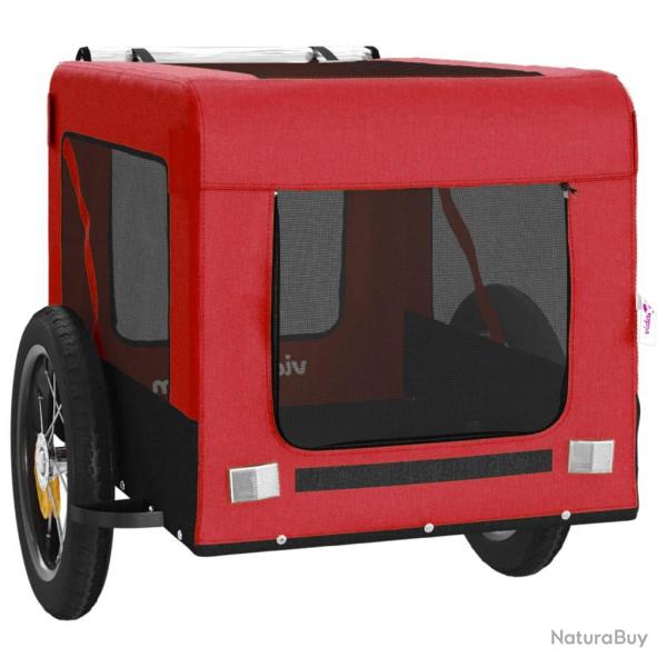 Remorque chariot transport de vlo pour animaux de compagnie rouge 02_0044366