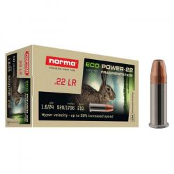 Cartouches Norma Eco Power-22 RN Zinc HP Copper Plated - Cal. 22 LR - Par 1
