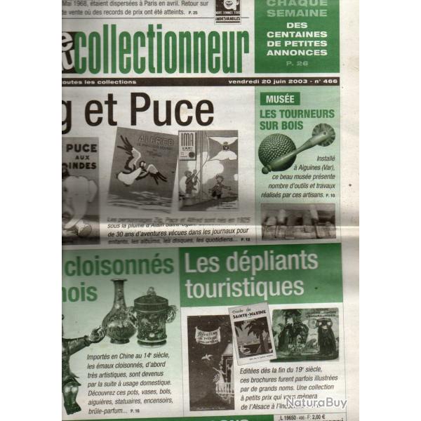 la vie du collectionneur 466 2003, zig et puce, cloisonns chinois, dpliants touristiques